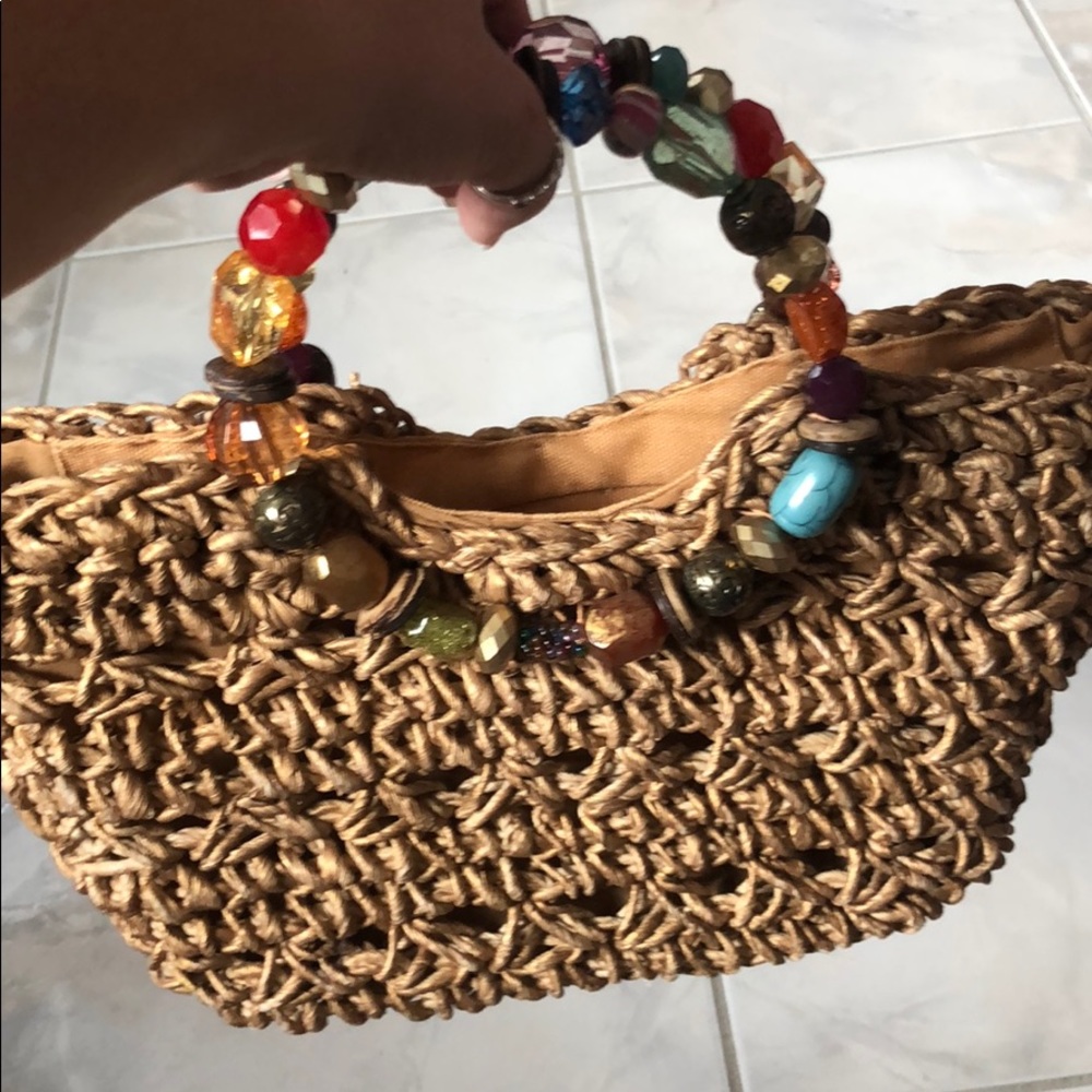Woven straw bag